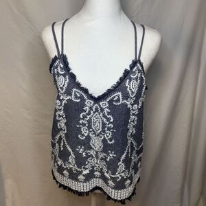 Endless Rose Sequin Embroidered Floral Sleeveless Top Womens Going Out NWOT